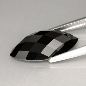 Spinelle noir naturelle marquise, 4,91 ct, opaque