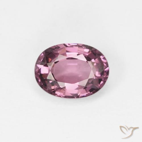Spinelle violet de 1,02 ct, coupe ovale de 7 x 5,2 mm de Tanzanie, Photo A