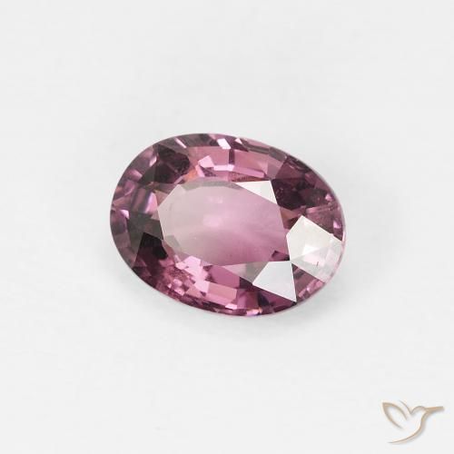 Spinelle Violet rougeâtre naturelle ovale, 1.02 ct, VS