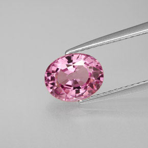 Spinelle rose naturelle coupe ovale, 1,51 ct, VS