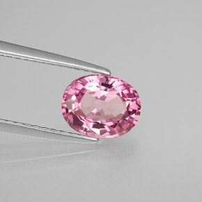 Spinelle rose naturelle coupe ovale, 1,51 ct, VS
