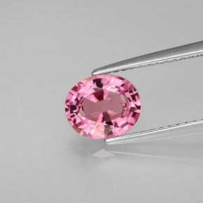 Spinelle rose naturelle coupe ovale, 1,44 ct, VVS-VS