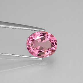 Spinelle rose naturelle coupe ovale, 1,44 ct, VVS-VS