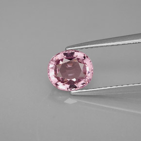 Spinelle rose naturelle coupe ovale, 1,46 ct, VVS-VS
