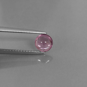 Spinelle rose naturelle coupe roude, 0,75 ct, transparent