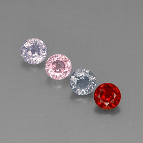Achetez naturel ct multicolore spinelle gems, coupe roude, en provenance myanmar (birmanie) chez gemselect. en stock, livraison internationale!