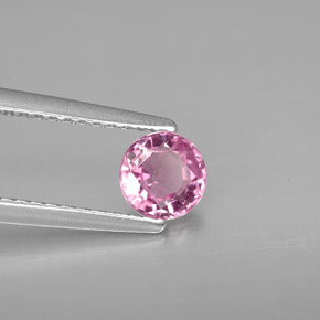 Spinelle rose naturelle coupe roude, 0,59 ct, VS