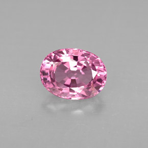 Spinelle rose naturelle coupe ovale, 1,20 ct, VVS-VS