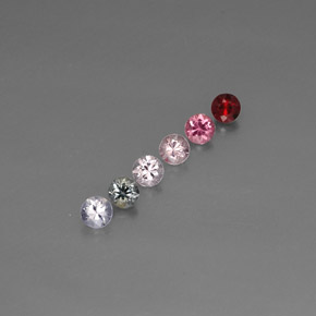 Achetez naturel ct multicolore spinelle gems, coupe roude, en provenance myanmar (birmanie) chez gemselect. en stock, livraison internationale!