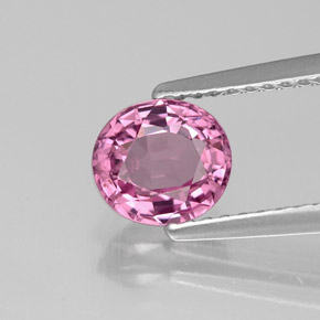Spinelle rose naturelle coupe ovale, 1,18 ct, VVS-VS