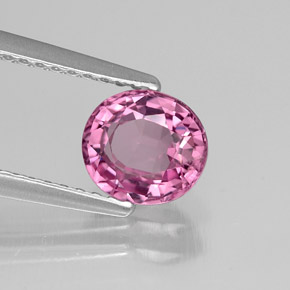 Spinelle rose naturelle coupe ovale, 1,18 ct, VVS-VS