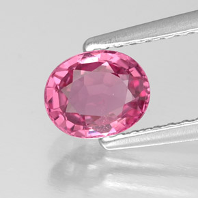 Spinelle rose naturelle coupe ovale, 0,84 ct, VVS-VS