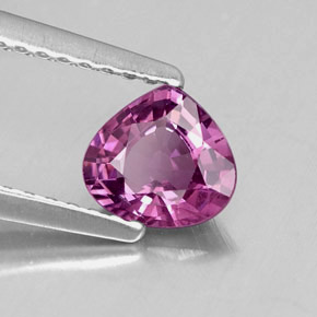 Spinelle violet naturelle en forme de poire, 0,68 ct, VVS