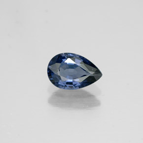 Spinelle bleue naturelle en forme de poire, 0,56 ct, VVS-VS