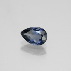 Spinelle bleue naturelle en forme de poire, 0,56 ct, VVS-VS