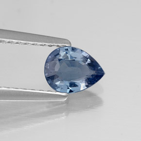 Spinelle bleue naturelle en forme de poire, 0,58 ct, VS