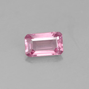 Spinelle rose naturelle taille émeraude, 0,46 ct, VS