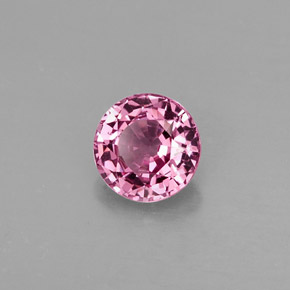 Spinelle rose naturelle coupe roude, 0,75 ct, VS