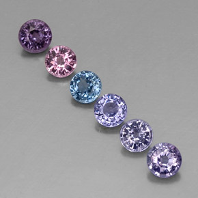 Achetez naturel ct multicolore spinelle gems, coupe roude, en provenance tanzanie chez gemselect. en stock, livraison internationale!