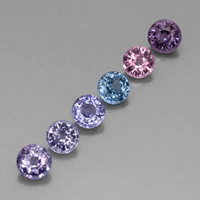 Achetez naturel ct multicolore spinelle gems, coupe roude, en provenance tanzanie chez gemselect. en stock, livraison internationale!