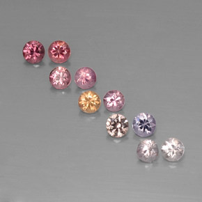 Achetez naturel ct multicolore spinelle gems, coupe roude, en provenance myanmar (birmanie) chez gemselect. en stock, livraison internationale!
