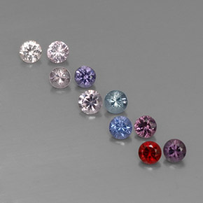 Achetez naturel ct multicolore spinelle gems, coupe roude, en provenance myanmar (birmanie) chez gemselect. en stock, livraison internationale!