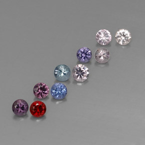 Achetez naturel ct multicolore spinelle gems, coupe roude, en provenance myanmar (birmanie) chez gemselect. en stock, livraison internationale!