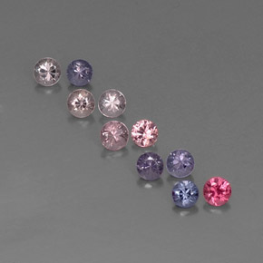 Achetez naturel ct multicolore spinelle gems, coupe roude, en provenance myanmar (birmanie) chez gemselect. en stock, livraison internationale!