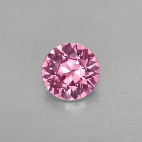Spinelle rose naturelle coupe roude, 0,62 ct, SI