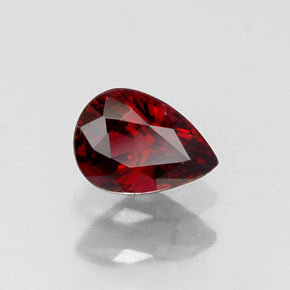 Spinelle rouge naturelle en forme de poire, 0,36 ct, VS-SI