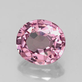 Spinelle rose naturelle coupe ovale, 1,57 ct, VVS-VS