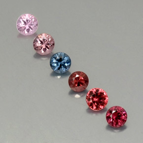 Achetez naturel ct multicolore spinelle gems, coupe roude, en provenance myanmar (birmanie) chez gemselect. en stock, livraison internationale!