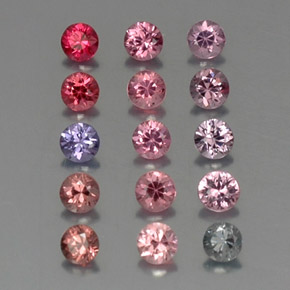 Achetez naturel ct multicolore spinelle gems, coupe roude, en provenance myanmar (birmanie) chez gemselect. en stock, livraison internationale!