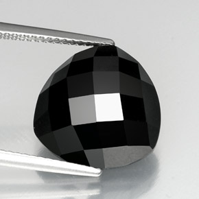 Spinelle noir naturelle trillion, 11,46 ct, opaque