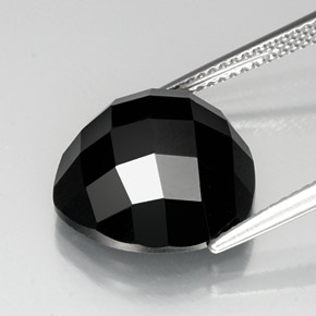 Spinelle noir naturelle trillion, 11,46 ct, opaque