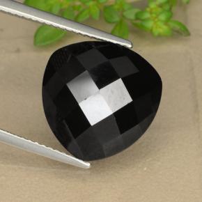 Spinelle noir naturelle trillion, 11,29 ct, opaque