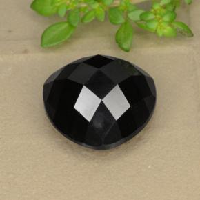 Spinelle noir naturelle trillion, 11,29 ct, opaque