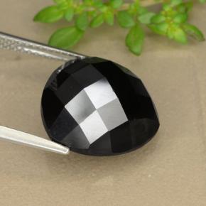 Spinelle noir naturelle trillion, 11,29 ct, opaque