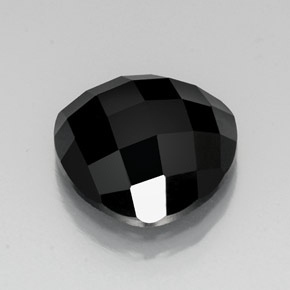 Spinelle noir naturelle trillion, 10,65 ct, opaque