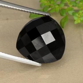 Spinelle noir naturelle trillion, 10,90 ct, opaque