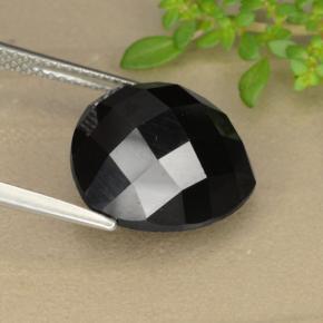 Spinelle noir naturelle trillion, 10,90 ct, opaque