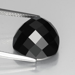 Spinelle noir naturelle trillion, 12,04 ct, opaque
