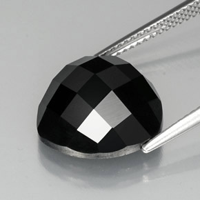 Spinelle noir naturelle trillion, 11,79 ct, opaque