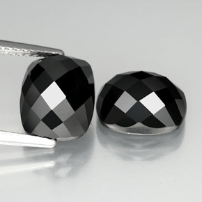 Achetez naturel 8,11ct noir spinelle gems, coupe coussin, en provenance thaïlande chez gemselect. en stock, livraison internationale!
