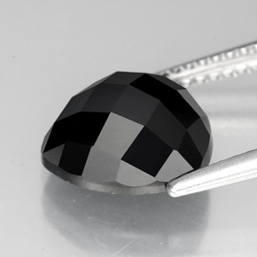 Spinelle noir naturelle trillion, 3,89 ct, opaque