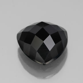 Spinelle noir naturelle trillion, 4,21 ct, opaque