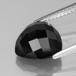 Spinelle noir naturelle trillion, 4,21 ct, opaque