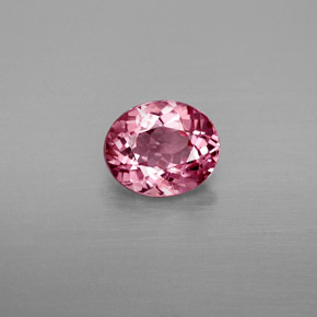 Spinelle rose naturelle coupe ovale, 1,34 ct, VS-SI