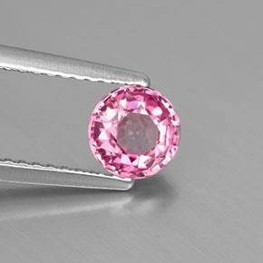 Spinelle rose naturelle coupe roude, 0,84 ct, VS-SI