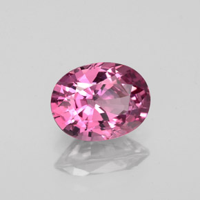 Spinelle rose naturelle coupe ovale, 1,58 ct, VVS-VS